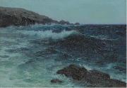 Hawaiian Coastline, oil painting by Lionel Walden, Lionel Walden